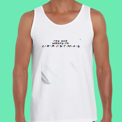 Beach Tank Top The One Where Its Christmas Funny Christmas Gift 1