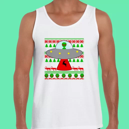 Beach Tank Top Ufo Alien Ugly Christmas Funny Christmas Gift 1