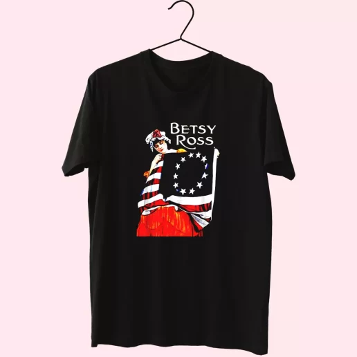 Betsy Ross American Flag 1776 Art Vetrerans Day T Shirt 1