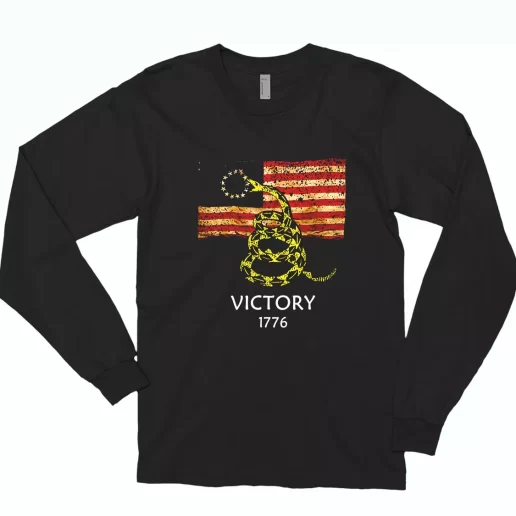 Betsy Ross Flag American Victory 1776 Combat Long Sleeve T Shirt 1