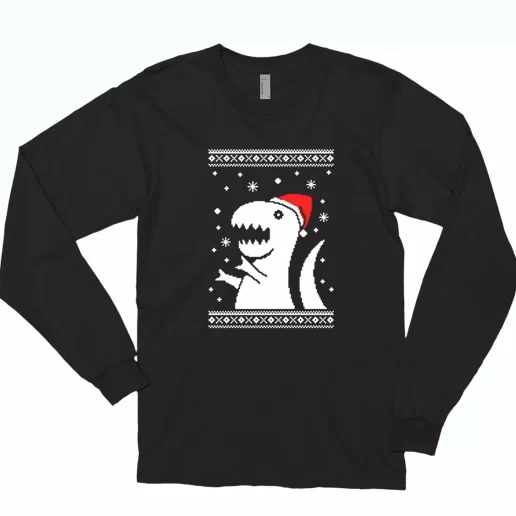 Big Trex Santa Long Sleeve T Shirt Xmas Gift 1