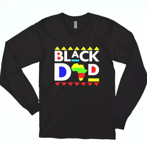 Black Dad Juneteenth King Father Africa Long Sleeve T Shirt Gift 1