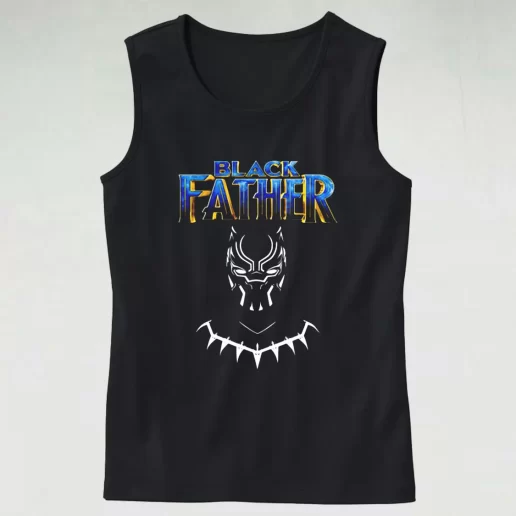 Black Father Marvel Fan Dad Gym Tank Top 1