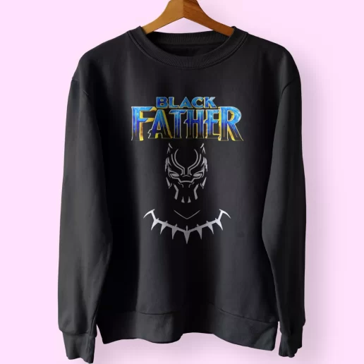 Black Father Marvel Fan Funny Father Day Sweatshirt 1