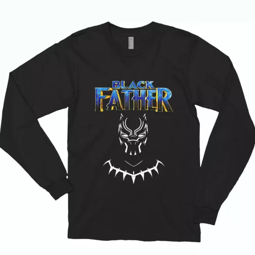 Black Father Marvel Fan Long Sleeve T Shirt Gift 1