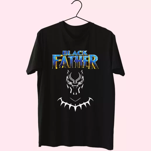 Black Father Marvel Fan T Shirt For Dad 1