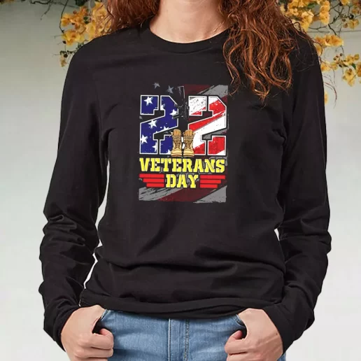 Black Long Sleeve T Shirt 22 Veterans Day Navy Veterans Day Gifts 1