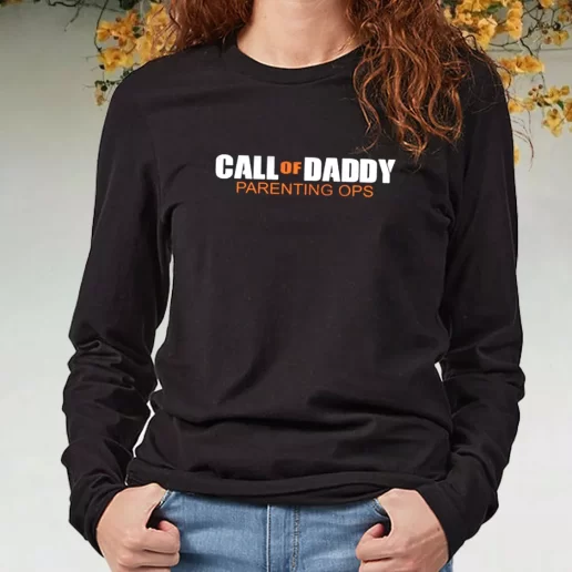 Black Long Sleeve T Shirt Call Of Daddy Parenting Ops Cod DIY Father Day Gift 1