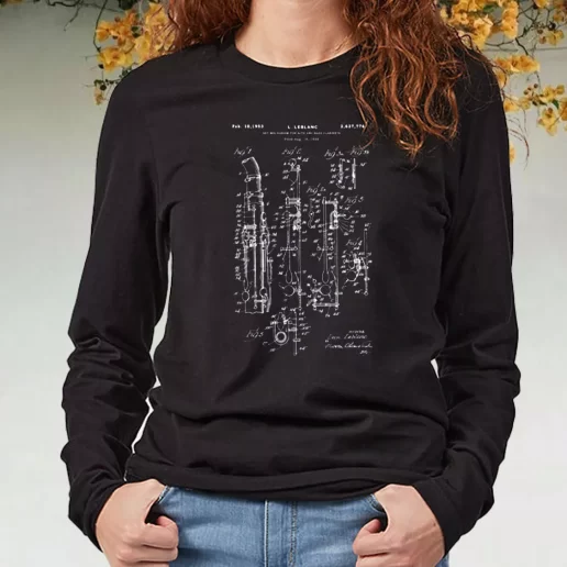 Black Long Sleeve T Shirt Clarinet Patent 1