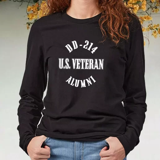 Black Long Sleeve T Shirt DD 214 Alumni US Veteran Navy Veterans Day Gifts 1