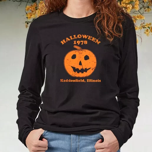 Black Long Sleeve T Shirt Halloween 1978 Haddonfield 1