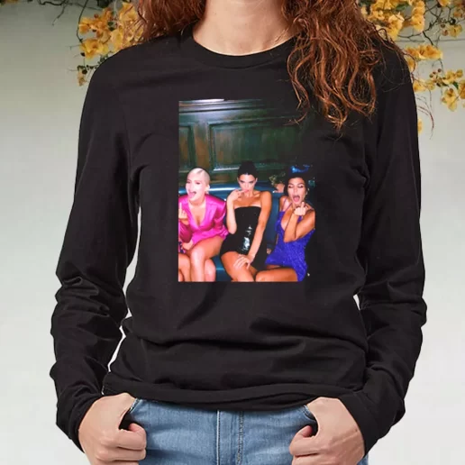 Black Long Sleeve T Shirt Kendall X Kylie X Kourtney Collabs 1