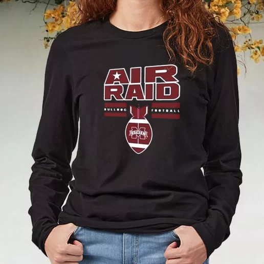 Black Long Sleeve T Shirt Mike Leach Air Raid 1