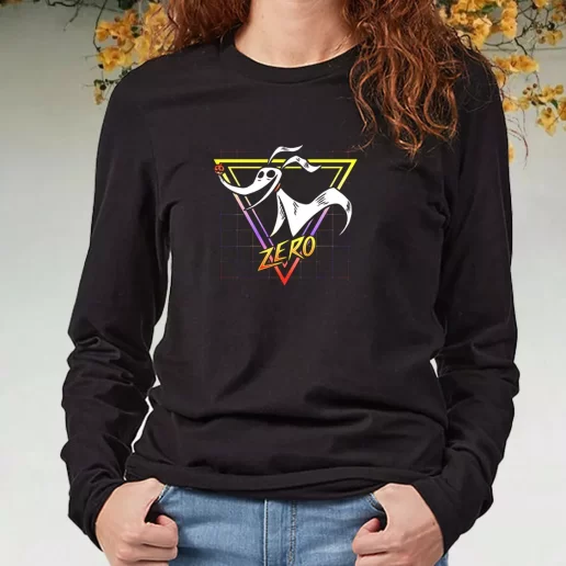 Black Long Sleeve T Shirt Nightmare Before Christmas Zero Retro 90s Xmas Present 1