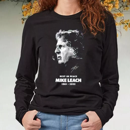 Black Long Sleeve T Shirt Rip mike leach 1961 2022 1