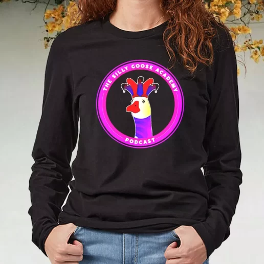 Black Long Sleeve T Shirt Silly Goose Academy 1