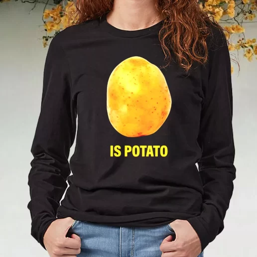 Black Long Sleeve T Shirt Stephen Colbert is potato 1