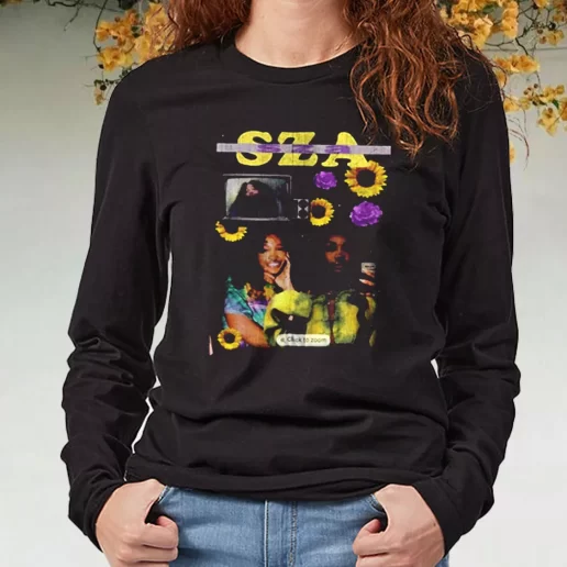 Black Long Sleeve T Shirt Sza Ctrl Alternate Album 1