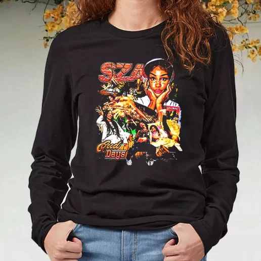 Black Long Sleeve T Shirt Sza Good Days 1