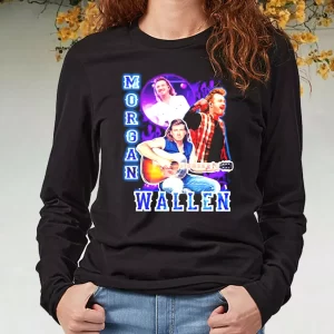 Black Long Sleeve T Shirt The Morgan Wallen Homage 1