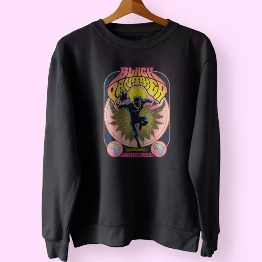 Black Panther Vintage 70s Sweatshirt Outfit 1