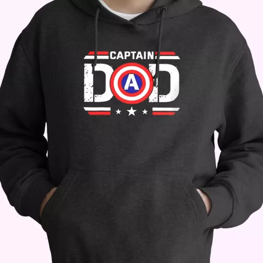 Captain Dad Superhero Hoodie Father Day Gift 1