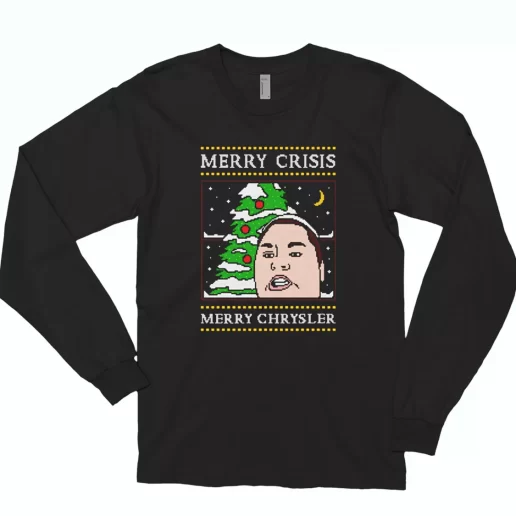 Christine Sydelko Merry Crimus Crisis Chrysler Christmas Long Sleeve T Shirt Xmas Gift 1