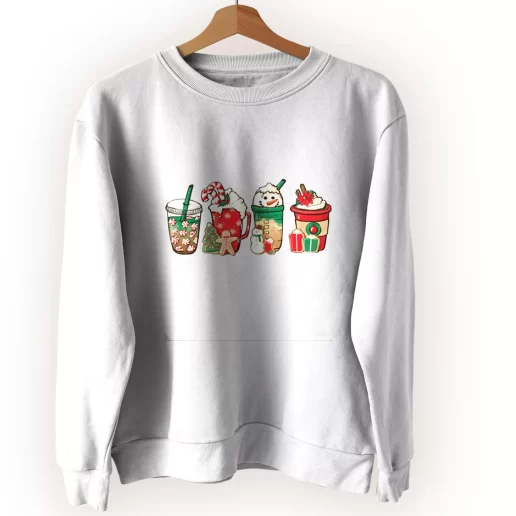 Christmas Snowman Latte Coffee Lover Ugly Christmas Sweater 1