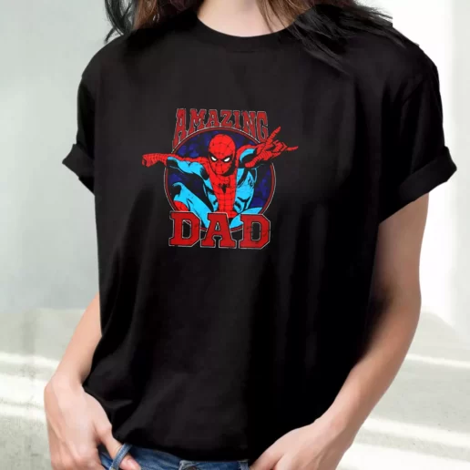 Classic T Shirt Amazing Dad Spiderman Style Amazing Father Day Gift 1