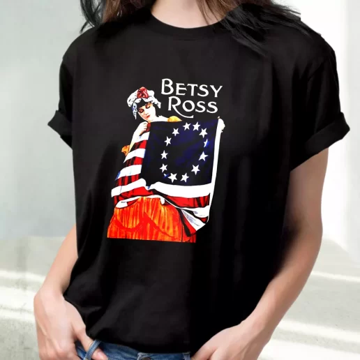 Classic T Shirt Betsy Ross American Flag 1776 Art Outfits For Veterans Day 1