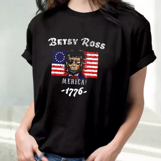 Classic T Shirt Betsy Ross American Victory 1776 Abraham Lincoln Outfits For Veterans Day 1