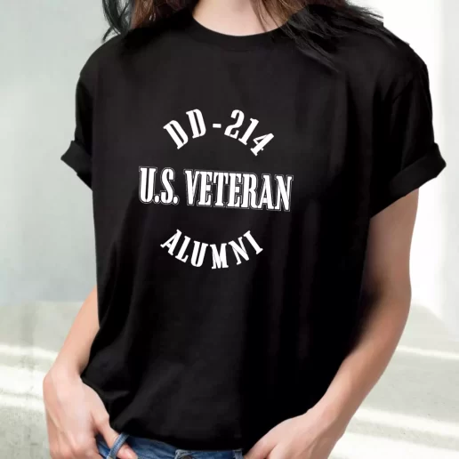 Classic T Shirt DD 214 Alumni US Veteran Outfits For Veterans Day 1