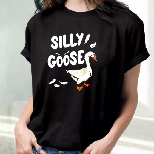 Classic T Shirt Geese Gift Silly Goose 1