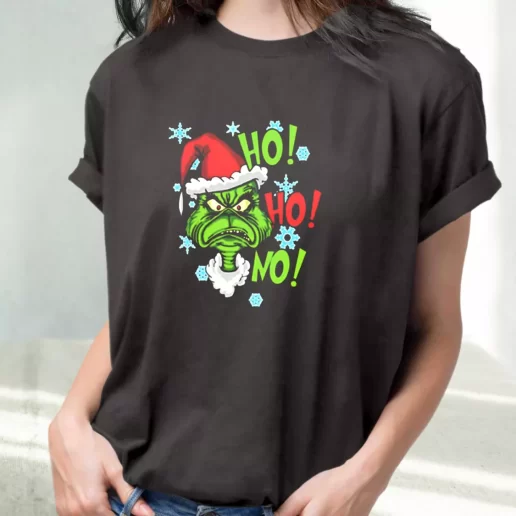 Classic T Shirt Grinch mashup santa ho ho ho Cute Xmas Shirts 1