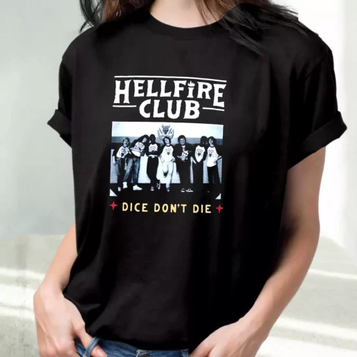 Classic T Shirt Hellfire Club Dice Dont Die 1