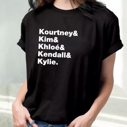 Classic T Shirt Kourtney Kim Chloe Kendall And Kylie Family 1