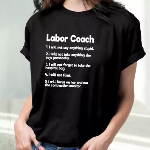 Classic T Shirt Labor Coach Expecting Dad Rules Amazing Father Day Gift 1