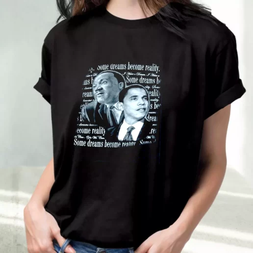 Classic T Shirt Martin Luther King Jr Feat Barack Obama 1