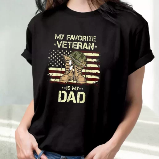 Classic T Shirt My Favorite Veteran Is My Dad Outfits For Veterans Day 1