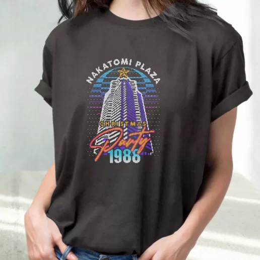 Classic T Shirt Nakatomi Plaza Christmas Party 1988 Cute Xmas Shirts 1