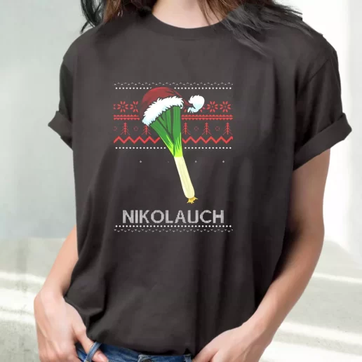 Classic T Shirt Nikolauch Santa Hat Cute Xmas Shirts 1