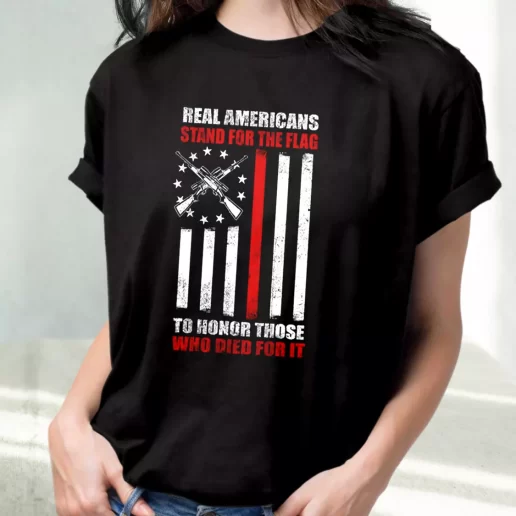 Classic T Shirt Real Americans Stand for the Flag Outfits For Veterans Day 1