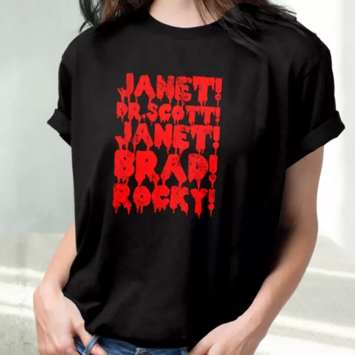 Classic T Shirt Rocky Horror Janet Dr Scott Janet Brad Rocky 1