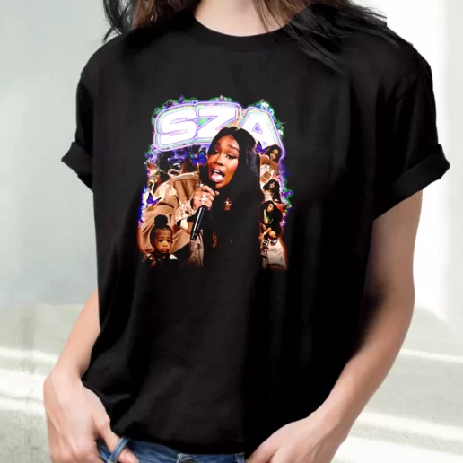 Classic T Shirt SZA Rapper Icon Butterfly 1