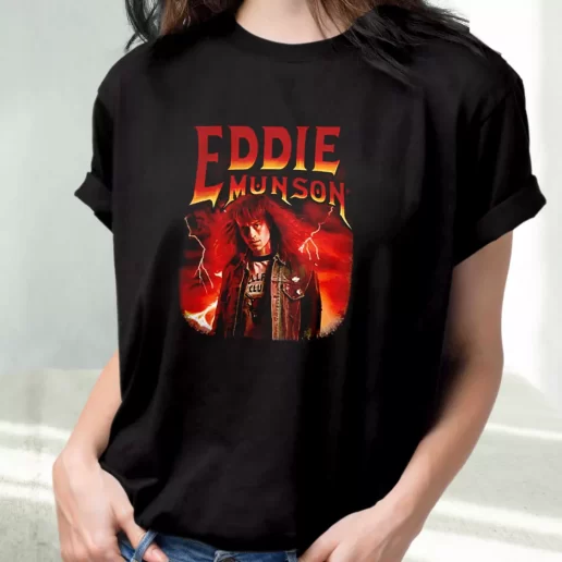 Classic T Shirt Stranger Things Eddie Munson HellFire Club 1