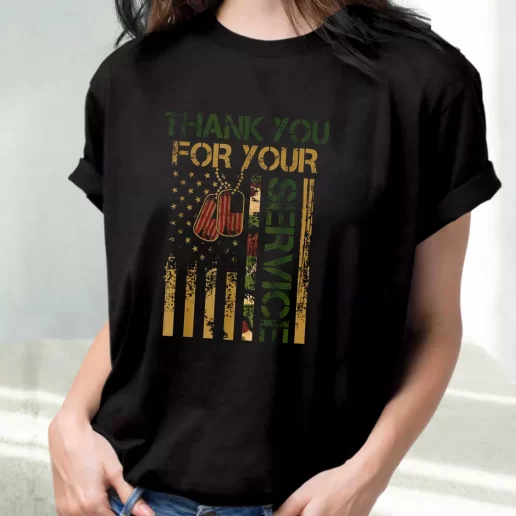 Classic T Shirt Thank You for your Service US Outfits For Veterans Day 1