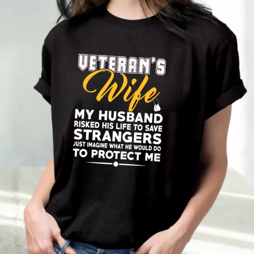 Classic T Shirt Veterans Wife My Husband Outfits For Veterans Day 1
