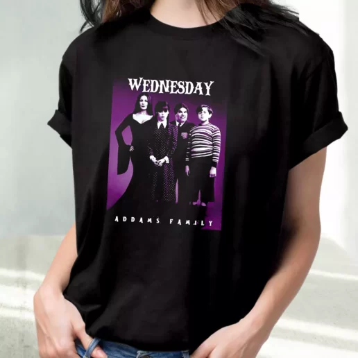 Classic T Shirt Wednesday Addams family all cast 1