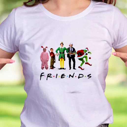Cool T Shirt Friends Christmas Movie Watching Trendy Christmas Gift 1