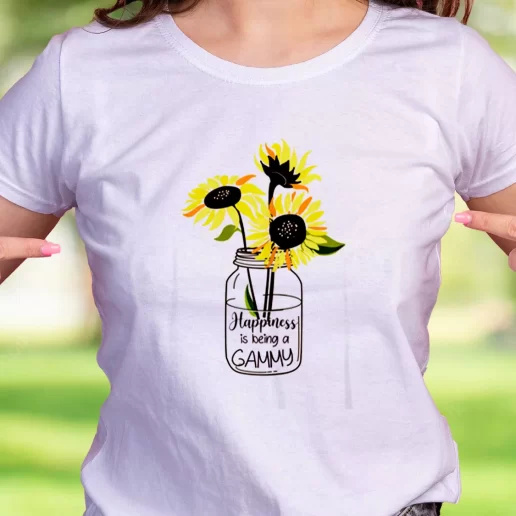 Cool T Shirt Happiness Is Being Gammy Life Sunflower Earth Day Gifts 1